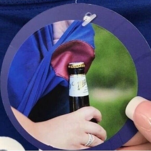 Twisty Tee Blue Embroidered Bottle Opening Tank -X-Small -Gag Gift -BBQ-NEW - Picture 5 of 5